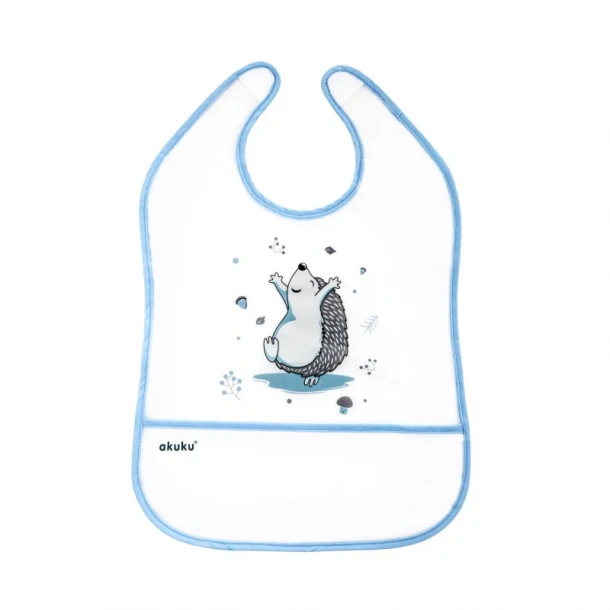 Σαλιάρα Αδιάβροχη Mε Τσεπάκι Σκαντζόχοιρος akuku A0520