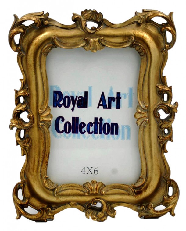 Κορνίζα Χειροποίητη Αντικέ Πολυεστερική Πατίνα Χρυσή Royal Art 10x15εκ. YUA2/61/46GL