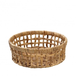 Καλάθι Ψάθινο Μπεζ ESPIEL 20x20x6,5εκ. TAK306