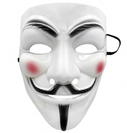 Μάσκα Λευκό Πρόσωπο Με Μουστάκι Carnavalista 3-655