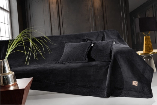 Ριχτάρι Suede Microfiber Τετραθέσιος 170x350εκ. Rubicon Black Guy Laroche