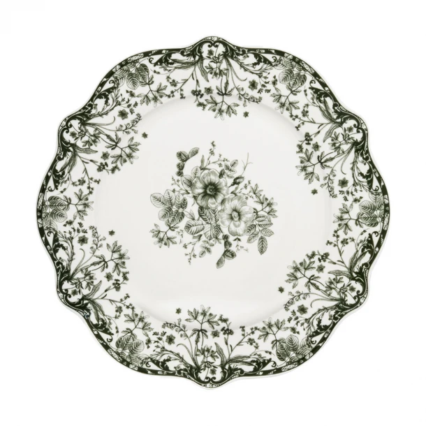 Πιάτο Ρηχό Φαγητού Πορσελάνης 27x2,3εκ. Reverie Green Estia 07-38717