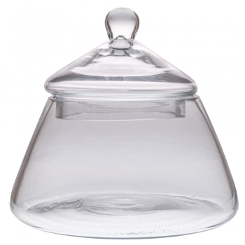 Βάζο Με Καπάκι Γυάλινο Διάφανο 17x17εκ. iliadis 89256