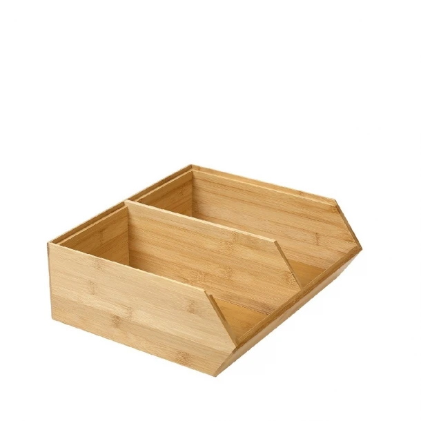 Κουτί 2 Θέσεων Bamboo Natural 36x31x12,5εκ. ESPIEL XYX113