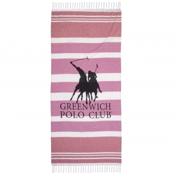 Πετσέτα Θαλάσσης-Παρεό Βαμβακερή 80x170εκ. Essential 3842 Κόκκινη Greenwich Polo Club