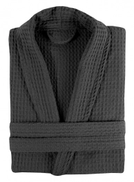 Μπουρνούζι Πικέ Polycotton 50% Βαμβάκι-50% Polyester 280gr/m2 Με Γιακά Γκρι One Size (Large - Extra Large)