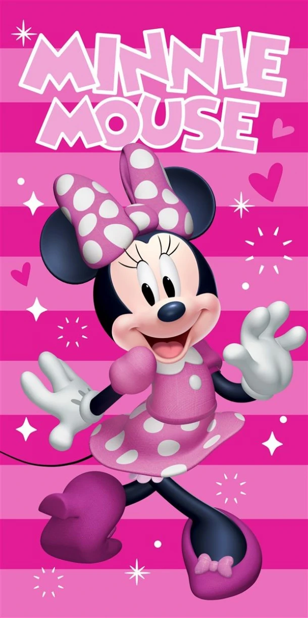 Πετσέτα Θαλάσσης Παιδική Quick Dry Microfiber 70x140εκ. Disney Home Minnie 181 Fuchsia-Pink Dimcol