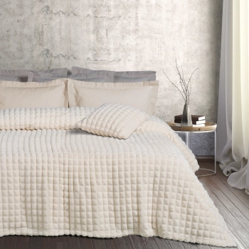 Κουβέρτα Fleece Υπέρδιπλη 220x240εκ. Blankets 1356 Ιβουάρ Das Home