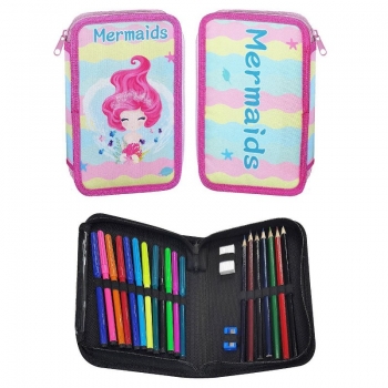 Κασετίνα Γεμάτη Mermaids 13x3x20εκ. Justnote 50-3153