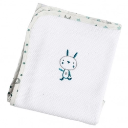 Πάνα Πικέ Βαμβακερή Bebe Κουκουτσάκι 80x80εκ. Fly Me Mint 30906