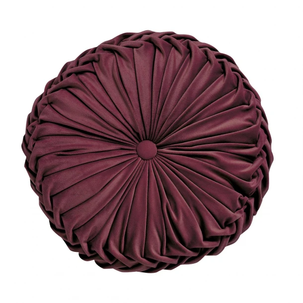 Διακοσμητικό Μαξιλάρι Βελούδινο Φ40εκ. Throws 0250 Μπορντώ Das Home