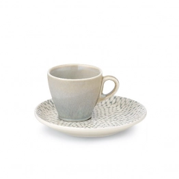 Φλυτζάνι Καφέ 100ml In-glaze Stoneware Porcelain Pearl CRYSPO TRIO 47.160.17