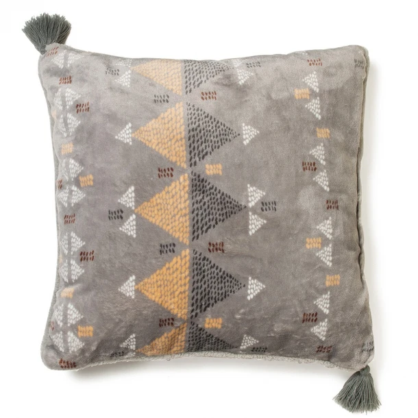 Διακοσμητικό Μαξιλάρι Flannel 45x45εκ. Wampum Silver Melinen 2000045500