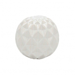 Διακοσμητική Επιτραπέζια Μπάλα Κεραμική Λευκή Art Et Lumiere 12x12εκ. 40806