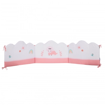 Πάντα Κούνιας Microfiber 45x195εκ. Digital Print Fun 4936 Ροζ-Λευκό Das Baby