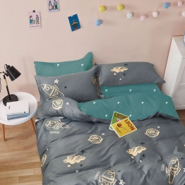 Ζεύγος Μαξιλαροθήκες Βαμβακοσατέν 50x70εκ. 2 Όψεων Oxford Ραφής Spacecraft Boy Prime Line Kids Melinen 2000048400