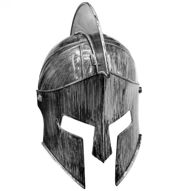 Κράνος Σπαρτιάτη Ασημί 28x28εκ. Carnavalista 3-2115