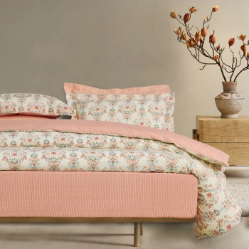 Σετ Παπλωματοθήκη Polycotton Μονή 160x240εκ. Casual 5455 Multicolor Das Home