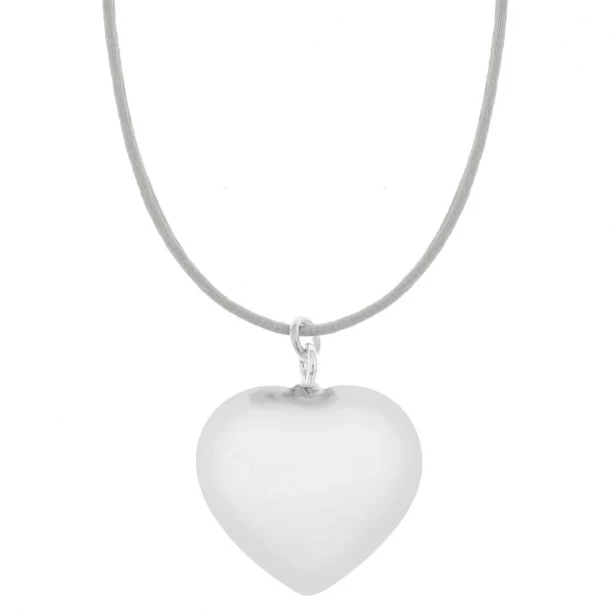 Μενταγιόν Εγκυμοσύνης Επάργυρο-Βαμβακερό Bola Sofie Silver-Grey Καρδιά Proud Mama PM-667