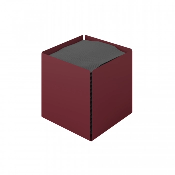 Θήκη Για Χαρτομάντηλα Ανοξείδωτη Matt Bordeaux 13x13x13εκ. Pam & Co 123-153