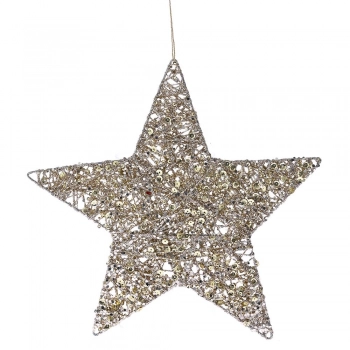 Χριστουγεννιάτικο Αστέρι Κρεμαστό Σαμπανί 25εκ. iliadis 79893