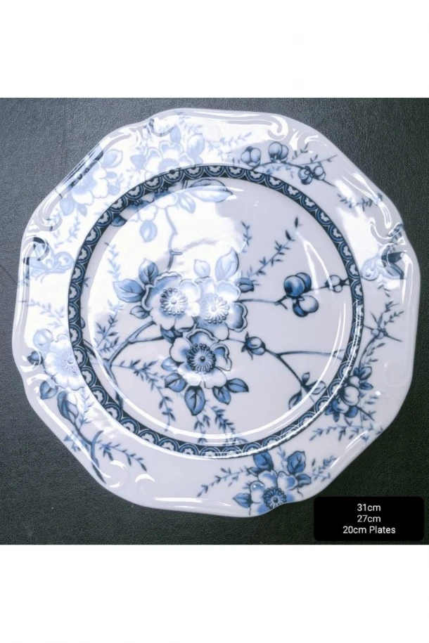 Πιατέλα Σερβιρίσματος Πορσελάνης 31εκ. Tiffany Blue Oriana Ferelli PR24324B04