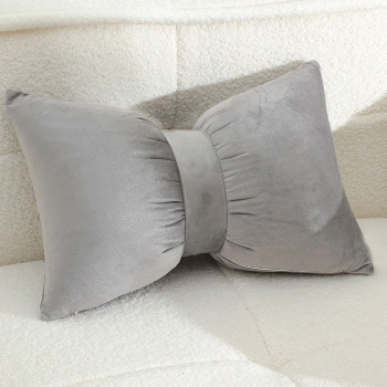 Διακοσμητικό Μαξιλάρι Βελουτέ 50x35εκ. Bow Silver Melinen 20005702