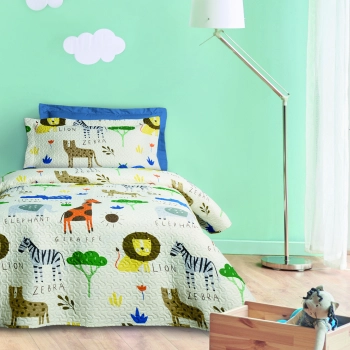 Κουβερλί Microfiber Μονό 160x240εκ. Kid Line 4983 Multicolor Das Kids