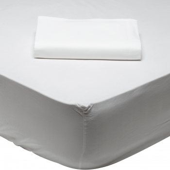 Σεντόνι Μεμονωμένο Βαμβακερό King Με Λάστιχο 180x200+35εκ. Colour Best 1001 Artic White Das Home