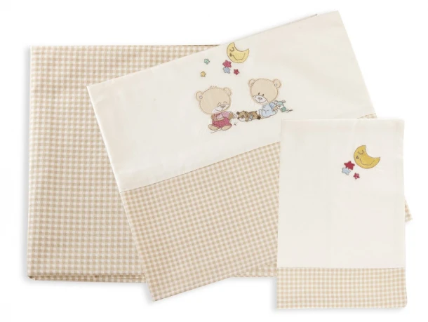 Σετ Σεντόνια Κούνιας 120x170εκ. Happy Bears 22 Dimcol