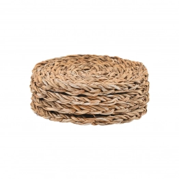 Σετ 4τμχ Σουβέρ Ψάθινο Nerina Natural 11εκ. Estia 07-41731
