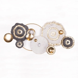 Διακοσμητικό Τοίχου Μεταλλικό Γκρι-Χρυσό-Λευκό 127,5x6x63εκ. ESTHETI 812-30007