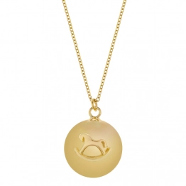 Μενταγιόν Εγκυμοσύνης Επάργυρο-Χάλυβας 110εκ. Bola Willow Gold Αλογάκι Proud Mama PM-657