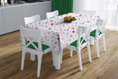 Τραπεζομάντηλο Polycotton Αλέκιαστο 140x180εκ. Daisies 463 White-Pink DimCol
