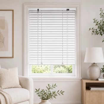 Μεταλλικό Στόρι Aλουμινίου 25mm-140x140εκ. Λευκό MRShome WH140140