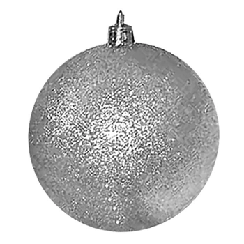 Σετ Μπάλες 6τμχ Glitter Silver Δ6εκ. Xmas fest 93-1694