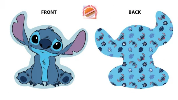 Διακοσμητικό Μαξιλάρι Velboa 20εκ. Stitch 684 Sky Blue Disney Home