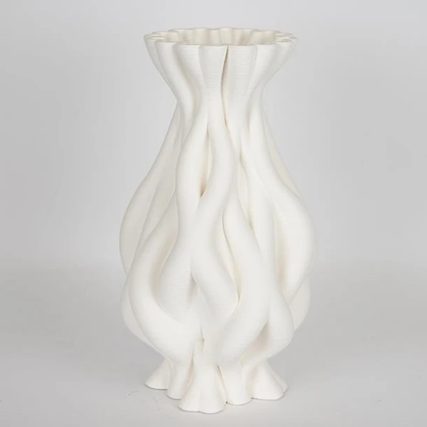 Βάζο Πορσελάνης 3D Λευκό 17x17x33,5εκ. ESTHETI 752-21070