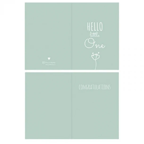 Ευχετήρια Κάρτα Γέννησης Mint Proud mama PM-545