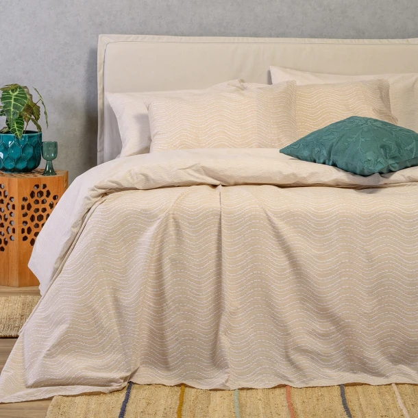 Σετ Σεντόνια Βαμβακερά Υπέρδιπλα 235x270εκ. Maverick Beige Ultra Line Melinen 20005805