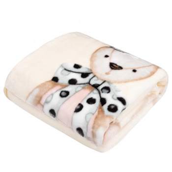 Κουβέρτα Βελουτέ Κούνιας 110x140εκ. Essential Baby 8859 Cream Greenwich Polo Club