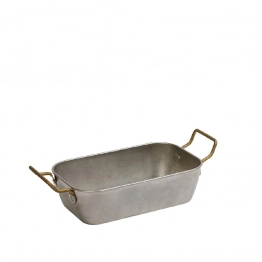 Σκεύος Σερβιρίσματος Ανοξείδωτο 18/10 Με Λαβές Snow Grey ESPIEL 22x10x4,5εκ. FEV142