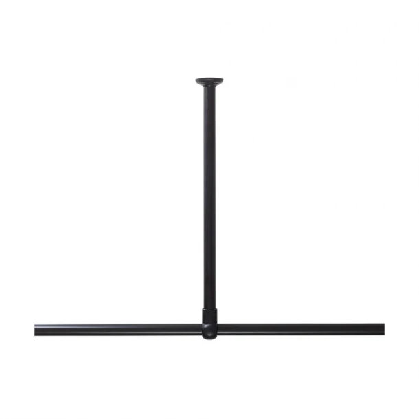 Στήριγμα Οροφής Για Βραχίονα Μπάνιου Γωνιακό Αλουμινίου Black 2,8x2,8x60εκ. Sealskin 800618