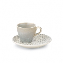 Φλυτζάνι Καφέ 100ml In-glaze Stoneware Porcelain Pearl CRYSPO TRIO 47.160.17