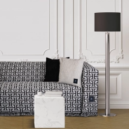 Ριχτάρι Chenille Τριθέσιος 180x300εκ. Essential 3933 Μαύρο-Γκρι Greenwich Polo Club