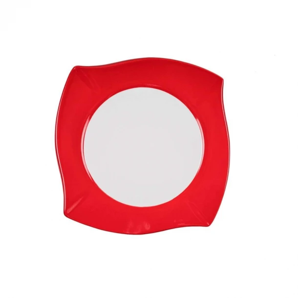 Πιατέλα Σερβιρίσματος Πορσελάνης Λευκό-Κόκκινο Roma Art Et Lumiere 35,5εκ. 07286