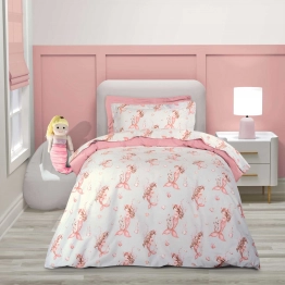 Σετ Σεντόνια Βαμβακερά Μονά 170x260εκ. Essential 8853 Γκρι-Ροζ Greenwich Polo Club