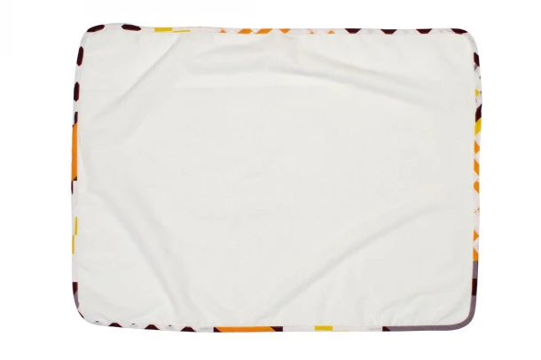 Σελτεδάκι Αδιάβροχο Βαμβακερό Πορτοκαλί-Μπορντώ 67x90εκ. DimCol