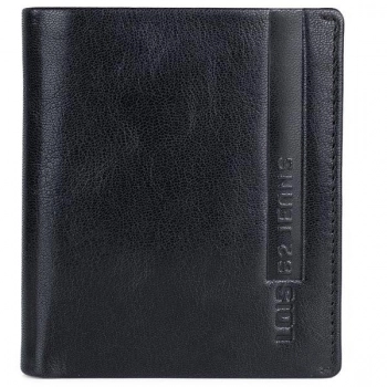 Πορτοφόλι Ανδρικό Δερμάτινο Μαύρο Lois 9,5x1,5x10,5εκ. 202606-01