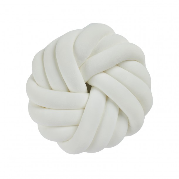 Διακοσμητικό Μαξιλάρι Βελούδινο Φ35εκ. Deco 2294 White Das Home